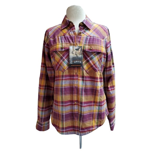Chemise De Pêche Orvis Trout Bum Homme L Rouge à Carreaux - Seersucker, Manches Longues